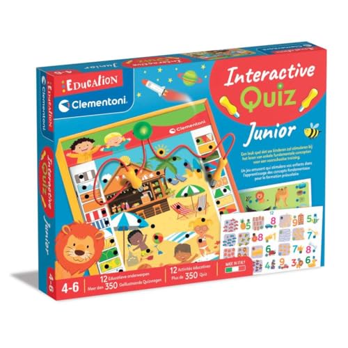 Clementoni 56154 Interactive Quiz Junior, Einsteckmosaik Ist Für Kinder Von 3 Bis 5 Jahre Alt, Multicolor-56154 Clementoni 56154 Interactive Quiz Junior, Einsteckmosaik Ist Für Kinder Von 3 Bis 5 Jahre Alt, Multicolor-56154 von Clementoni