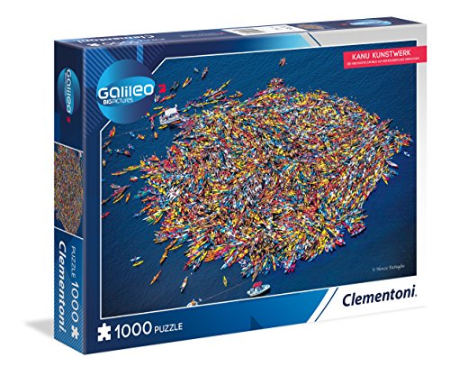Clementoni 59088 Kanu Kunstwerk – Puzzle 1000 Teile ab 9 Jahren, buntes Erwachsenenpuzzle mit kräftigen Farben, Geschicklichkeitsspiel für die ganze Familie, schöne Geschenkidee von Clementoni