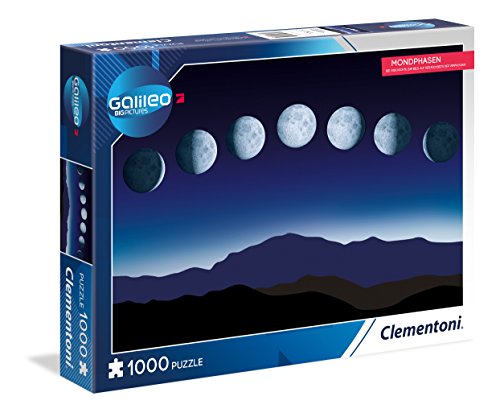 Clementoni 59090 Mondphasen – Puzzle 1000 Teile ab 9 Jahren, buntes Erwachsenenpuzzle mit kräftigen Farben, Geschicklichkeitsspiel für die ganze Familie, schöne Geschenkidee von Clementoni
