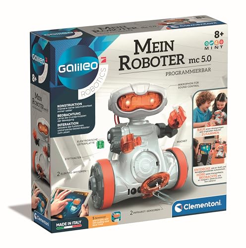 Clementoni Galileo Robotics – Mein Roboter MC 5.0, Robotik für kleine Ingenieure, High-Tech Spielzeug, ideal als Geschenk, Programmieren lernen für Kinder ab 8 Jahren von Clementoni 59158 von Clementoni
