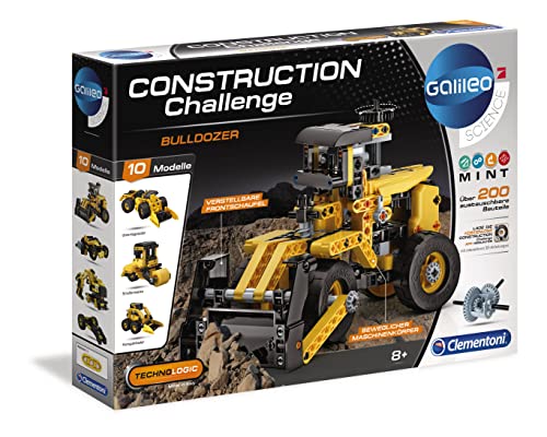 Clementoni 59162 Galileo Science – Construction Challenge Bulldozer, Bausatz für eine Planierraupe, Bagger und weitere Baufahrzeuge, Modellbau für Kinder ab 8 Jahren Clementoni 59162 Galileo Science – Construction Challenge Bulldozer, Bausatz für eine Planierraupe, Bagger und weitere Baufahrzeuge, Modellbau für Kinder ab 8 Jahren von Clementoni