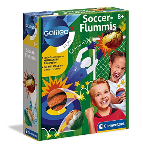 Galileo Fun – Soccer Flummis, knallbunte Springbälle zum Selbermachen, sportliche Kickbälle, Experimentierkasten für Kinder ab 8 Jahren von Clementoni 59219 von Clementoni