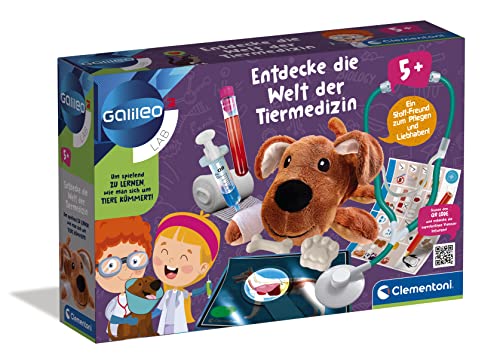 Clementoni Galileo Lab – Entdecke die Welt der Tiermedizin, spannendes Spielset mit vielen Utensilien & nützlichen Informationen,Unisex-Kinder, für angehende Tierärzte ab 5 Jahren von Clementoni 59262 von Clementoni