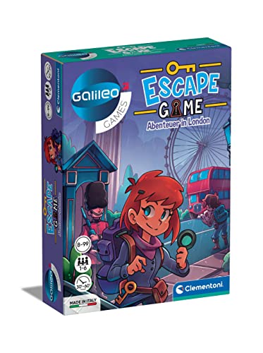 Clementoni Escape Game - Abenteuer in London - spannendes Gesellschaftsspiel zum Knobeln & Rätseln - Familienspiel mit Hinweiskarten & Requisiten ab 8 Jahren 59269 Clementoni Escape Game - Abenteuer in London - spannendes Gesellschaftsspiel zum Knobeln & Rätseln - Familienspiel mit Hinweiskarten & Requisiten ab 8 Jahren 59269 von Clementoni