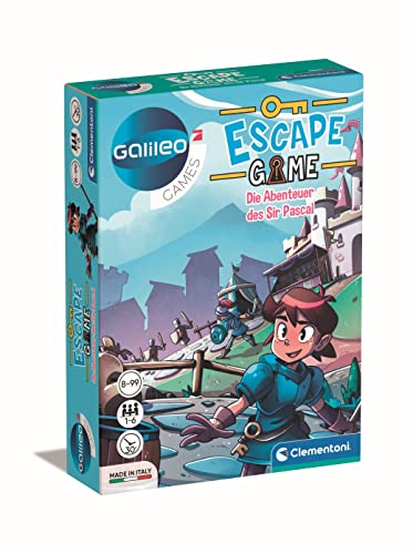 Clementoni Galileo Escape Game - Die Abenteuer des Sir Pascal - Escape Spiel für Kinder ab 8 Jahren - Gesellschaftsspiel & Familienspiel 59336, 11.2 x 15.6 x 3.2 von Clementoni