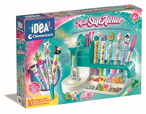 Clementoni Idea Stift-Atelier mit über 50 Accessoires - Kreativspielzeug, Stift Bastelset, Personalisierter Stift, Geschenk-Set für Kinder ab 5 Jahren, 59415 Clementoni Idea Stift-Atelier mit über 50 Accessoires - Kreativspielzeug, Stift Bastelset, Personalisierter Stift, Geschenk-Set für Kinder ab 5 Jahren, 59415 von Clementoni