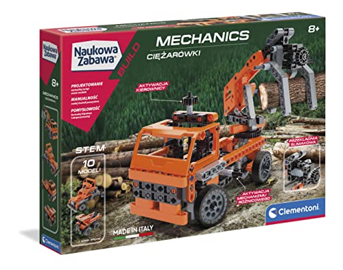 Clementoni - 60992 - Wissenschaftlicher Spaß Bauild Labor LKW-Mechanik Blöcke für Kinder ab 8 Jahren Polen Version von Clementoni