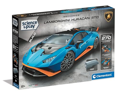 Clementoni - Lamborghini Bauset: realistisches Modellauto, lenkbare Räder, lustiges motorgetriebenes Spiel, STEM-Spielzeug (ab 8 Jahren) Clementoni - Lamborghini Bauset: realistisches Modellauto, lenkbare Räder, lustiges motorgetriebenes Spiel, STEM-Spielzeug (ab 8 Jahren) von Clementoni
