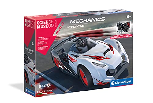 Clementoni - Science Museum Mechanics Hypercar Kit für Kinder & Erwachsene: Bauen Sie Ihr eigenes Rennauto (ab 8 Jahren) von Clementoni