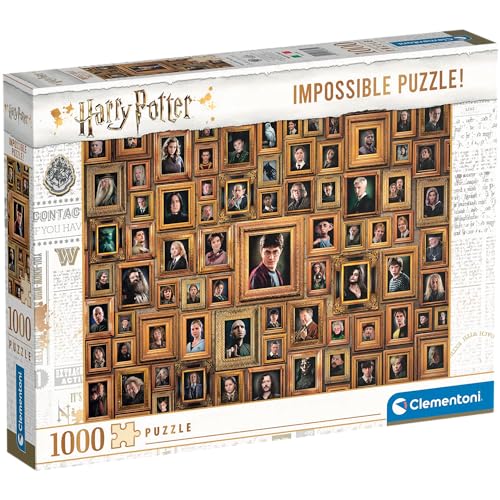 Clementoni 61881 Impossible Puzzle Harry Potter – Puzzle 1000 Teile ab 9 Jahren, Erwachsenenpuzzle mit Wimmelbild, herausforderndes Geschicklichkeitsspiel für die ganze Familie von Clementoni