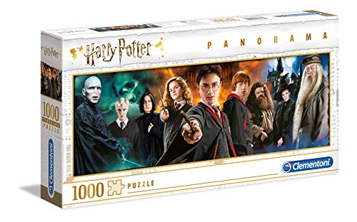 Clementoni 61883 Panorama Harry Potter – Puzzle 1000 Teile ab 9 Jahren, Erwachsenenpuzzle mit Panoramabild, Geschicklichkeitsspiel für die ganze Familie, ideal als Wandbild, 40 x 21 x 6 von Clementoni
