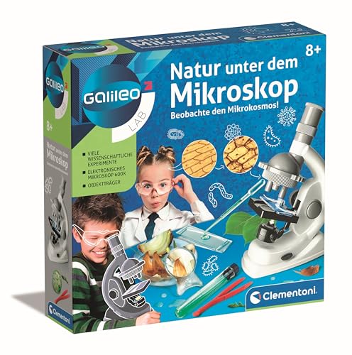Clementoni Galileo Lab – Natur unter dem Mikroskop, Mikroskop für Kinder, Biologie-Labor für Schulkinder, ideal als Geschenk, Spielzeug für Kinder ab 8 Jahren von Clementoni 69804 von Clementoni