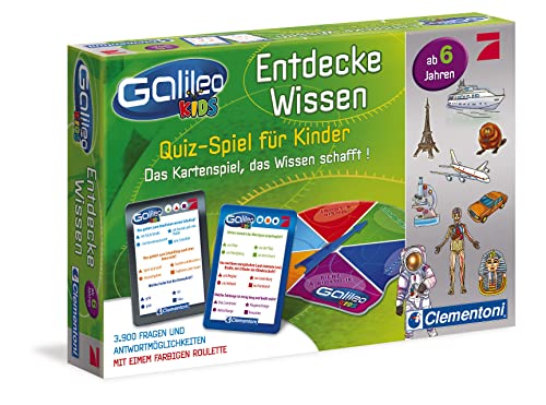 Clementoni Galileo Kids – Wissens-Quiz für Kinder, Frage-Antwort-Spiel ab 6 Jahren, lehrreiches Kartenspiel, Allgemeinwissen & Spaß für die ganze Familie von Clementoni 69808 von Clementoni