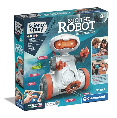 Clementoni - 78827 - Science & Play Robotics - Mio The Robot - Roboter Kinderprogrammierung, Auf Schwedisch, Finnisch, Norwegisch und Dänisch, Spielzeug für Kinder 8-12 Jahre von Clementoni