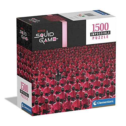 Clementoni 80504 Squid Game Impossible Game-1500 Teile-Erwachsenenpuzzle, Tv Serien, Netflix, Puzzle Schwer, Made In Italy, Multicolor von Clementoni