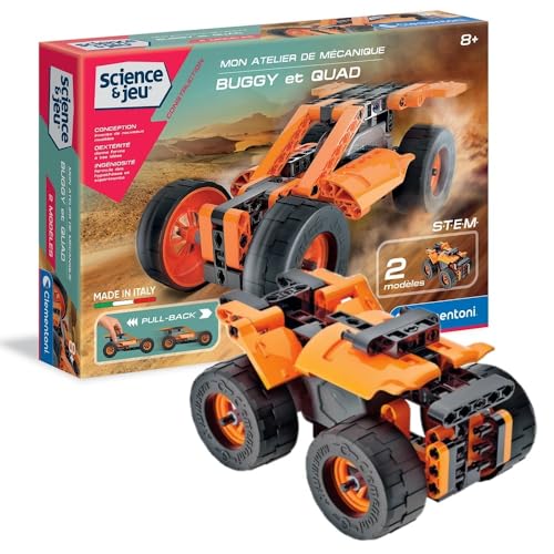 Clementoni - 52535 – Mon Atelier De Mechanique – Buggy und Quad mit Reibung – Bauspiel – französische Version, hergestellt in Italien, ab 8 Jahren Clementoni - 52535 – Mon Atelier De Mechanique – Buggy und Quad mit Reibung – Bauspiel – französische Version, hergestellt in Italien, ab 8 Jahren von Clementoni