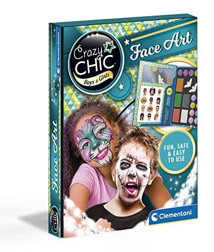 Clementoni Art & Craft, Crazy Chic-Gesichtsmalerei, 6+ Jahre, 78770, Multicolor von Clementoni