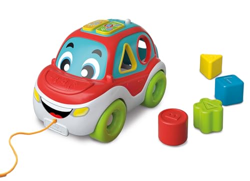 Clementoni - Auto Farben 3 in 1 - Spiel zum Trainieren, Lernaktivitätszentrum Sprechend und Formen, Zugauto, Kinder ab 9 Monaten, Italienisch, 17774 von Clementoni