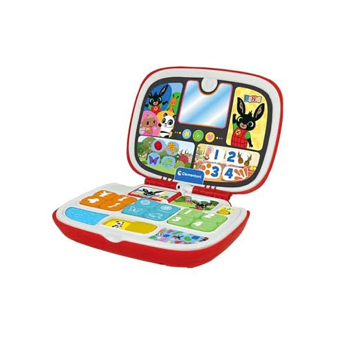 Baby Clementoni – Mein erster Computer Bing, Lernspiel für Kinder 9-36 Monate, Aktivitätszentrum für die frühkindliche Kindheit, unterrichtet Buchstaben, Zahlen, Notizen und Farben, italienische von Clementoni