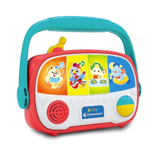 Clementoni Baby-Radio, Radiolin für Neugeborene von 6-36 Monaten, interaktives Aktivitätszentrum, Musikspiel mit Lichteffekten, fördert die psychomotorische und kognitive Entwicklung, italienische Clementoni Baby-Radio, Radiolin für Neugeborene von 6-36 Monaten, interaktives Aktivitätszentrum, Musikspiel mit Lichteffekten, fördert die psychomotorische und kognitive Entwicklung, italienische von Clementoni