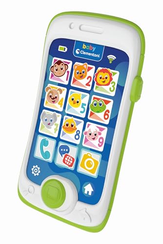 Clementoni Baby Smartphone Fun - Elektronisches Lernspielzeug mit Touchscreen, Musik & Tierlauten - Mit 13 Tasten & 3 Spielmodi - Für Kleinkinder von 12-36 Monaten - 17531 von Clementoni