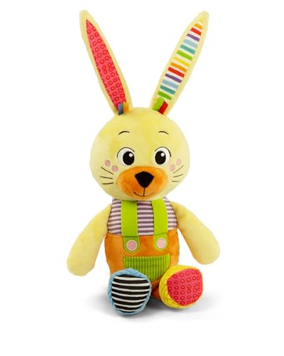 Clementoni - Baby for You Hase Benny The Bunny-Peluche, Spiel für die erste Kindheit, Spielzeug für erste Aktivitäten, Babypuppe, maschinenwaschbar, Mehrfarbig, 17907 von Clementoni