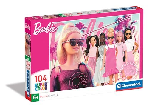 Clementoni 25752 Supercolor Barbie – 104 Teile Kinder 6 Jahre, Cartoon-Puzzle, hergestellt in Italien, Mehrfarbig von Clementoni