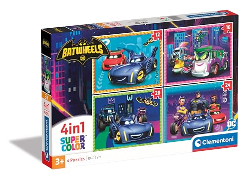 Clementoni Batwheels Puzzle 4 in 1 - Auto Puzzle für Kinder ab 3 Jahren - Geschicklichkeitsspiel für Kinder - Hergestellt in Italien 21529 von Clementoni