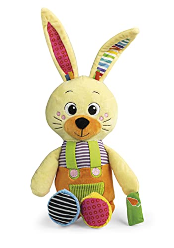 Clementoni - Benny The Bunny-Plüsch Neugeborene, Spielzeug für Kinder 0-36 Monate-100% Waschbar, Mehrfarbig, 17760 von Clementoni