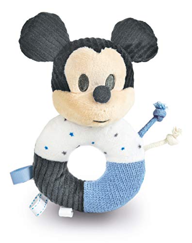 Clementoni 17339 Mickey Clementoni-17339-Disney Baby Maraca Rassel-Weiche Ringrasseln-Spielzeug für Kleinkinder-ab 0 Monaten geeignet-Maschinenwaschbar, Mehrfarbig, M von Clementoni