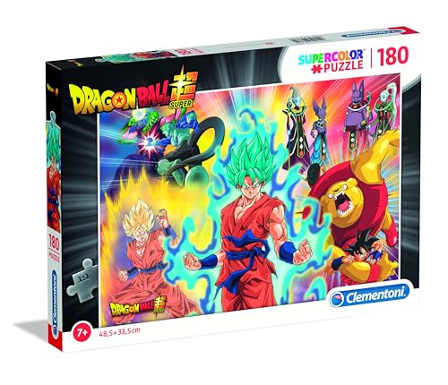 Clementoni 29761 Supercolor Dragon Ball – Puzzle 180 Teile ab 7 Jahren, buntes Kinderpuzzle mit besonderer Leuchtkraft & Farbintensität, Geschicklichkeitsspiel für Kinder von Clementoni