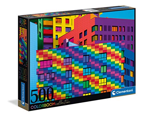 Clementoni 35094 Squares – Puzzle 500 Teile, Colorboom Collection, Geschicklichkeitsspiel für die ganze Familie, Erwachsenenpuzzle ab 14 Jahren von Clementoni