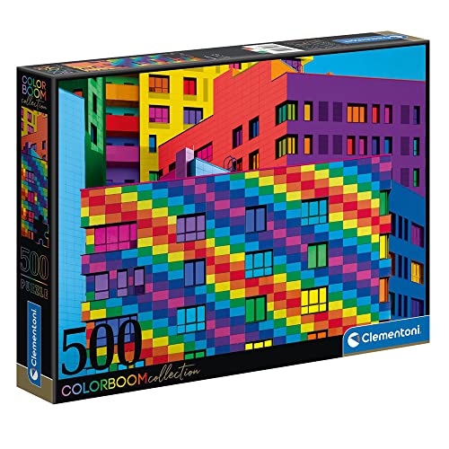 Clementoni 35094 Squares – Puzzle 500 Teile, Colorboom Collection, Geschicklichkeitsspiel für die ganze Familie, Erwachsenenpuzzle ab 14 Jahren von Clementoni