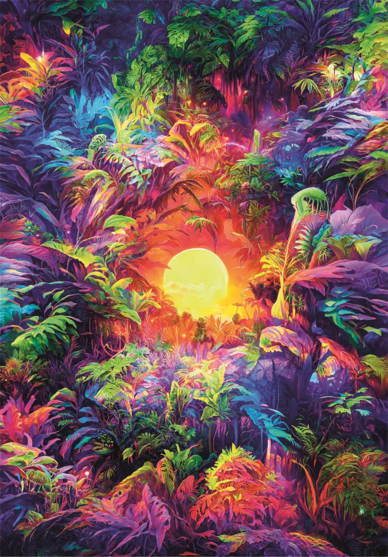 Clementoni Colorboom Psychedelic Jungle - Kompakte Box 500 Teile Puzzle Clementoni-35530 von Clementoni