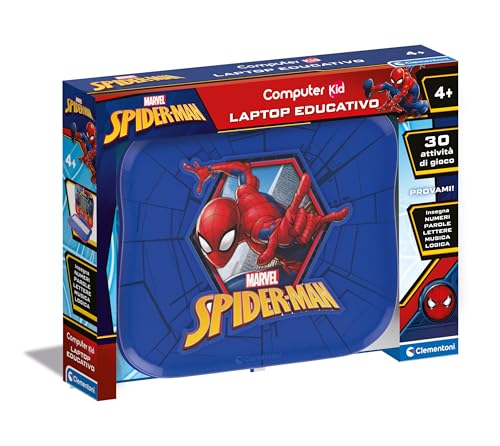Clementoni - Computer Kid Spiderman Lern-Laptop für Kinder ab 4 Jahren, 30 pädagogische Aktivitäten, elektronisches Spiel zum Lernen von Buchstaben, Zahlen, Musik und Logik, Batterien im Lieferumfang Clementoni - Computer Kid Spiderman Lern-Laptop für Kinder ab 4 Jahren, 30 pädagogische Aktivitäten, elektronisches Spiel zum Lernen von Buchstaben, Zahlen, Musik und Logik, Batterien im Lieferumfang von Clementoni