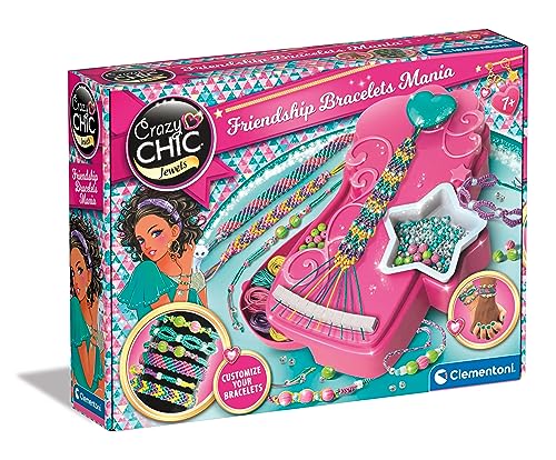 Clementoni - Crazy Chic-My Beads Lab-Kit Te, Realisieren, Spiel 7 Jahre, Freundschaftsarmbänder für Mädchen, kreatives Handwerk, hergestellt in Italien, Farbe mehrsprachig, 18785 von Clementoni