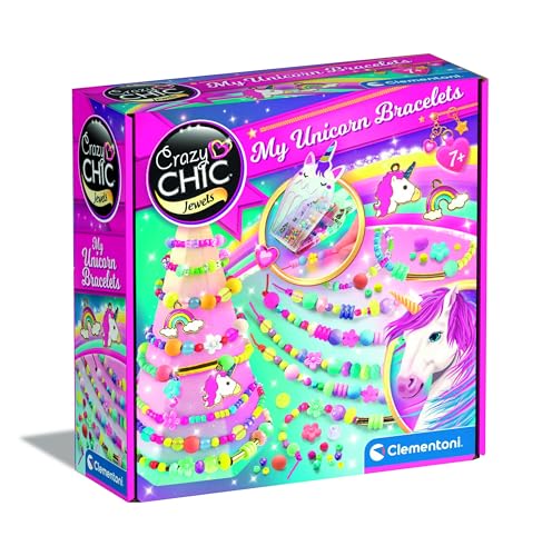 Clementoni - 18792 - Crazy Chic - My Unicorn Bracelets - Kit Armbänder DIY Mädchen, Set zur Herstellung von Armbändern, kreatives Spiel 7 Jahre, Freundschaftsarmbänder, Mädchen, kreative Clementoni - 18792 - Crazy Chic - My Unicorn Bracelets - Kit Armbänder DIY Mädchen, Set zur Herstellung von Armbändern, kreatives Spiel 7 Jahre, Freundschaftsarmbänder, Mädchen, kreative von Clementoni