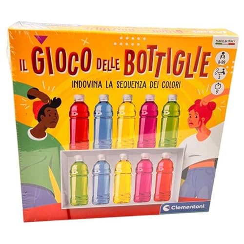 Clementoni - Das Flaschenspiel, Partyspiel mit 20 Flaschen, Geschenkidee für Kinder ab 8 Jahren und Erwachsene, 2 Spieler, Made in Italy, italienische Sprache, 81642 von Clementoni