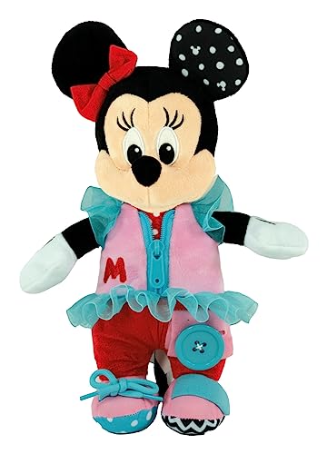 Clementoni Disney Baby Minnie Dress me up – Plüschtier mit Reißverschlüssen, Knöpfen und Raschelelementen - Geschenk für Kinder ab 18 Monate, 17860 von Clementoni