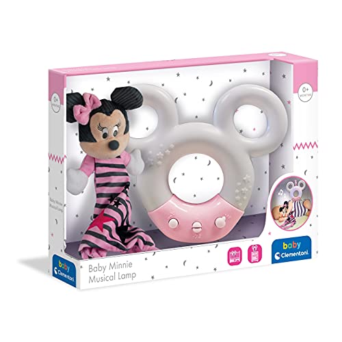 Clementoni 17396 Minnie Disney Baby Sound & Color Lamp Nachtlicht Weiß Musik 0 Monate +, Mehrfarbig, One Size von Clementoni