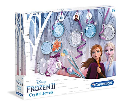 Clementoni Disney Frozen 18511 2 Crystal Olaf Made in Italy Schmuckhandwerk für Kinder ab 8 Jahren Schmuck für Mädchen, Englisch, Mehrfarbig von Clementoni