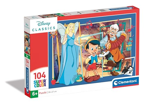 Clementoni Disney Pinocchio Kinder Puzzle 104 Teile - Disney Puzzle 37,9 x 26,9 cm cm für Kinder ab 6 Jahre - Geschicklichkeitsspiel von Clementoni 25756 Clementoni Disney Pinocchio Kinder Puzzle 104 Teile - Disney Puzzle 37,9 x 26,9 cm cm für Kinder ab 6 Jahre - Geschicklichkeitsspiel von Clementoni 25756 von Clementoni
