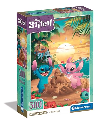 Clementoni Disney Stitch Puzzle 500 Teile - Puzzle 500 Teile Kinder & Erwachsene in 49 x 36 cm - Puzzle Disney von Clementoni 35547 Clementoni Disney Stitch Puzzle 500 Teile - Puzzle 500 Teile Kinder & Erwachsene in 49 x 36 cm - Puzzle Disney von Clementoni 35547 von Clementoni