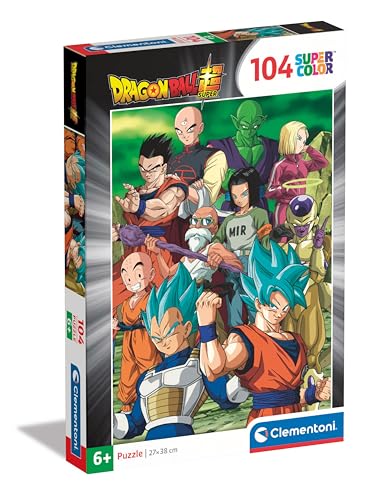 Clementoni 25757 Supercolor Dragon Ball – 104 Teile Kinder 6 Jahre, Cartoon, Superhelden-Puzzle, hergestellt in Italien, Mehrfarbig von Clementoni