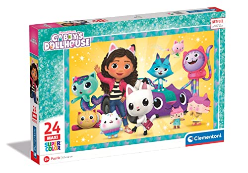 Clementoni DreamWorks Gabby's Dollhouse - Puzzle mit 24 Maxi-Teilen für Kinder ab 3 Jahren, Buntes Kinderpuzzle mit besonderer Leuchtkraft, 28521 von Clementoni Clementoni DreamWorks Gabby's Dollhouse - Puzzle mit 24 Maxi-Teilen für Kinder ab 3 Jahren, Buntes Kinderpuzzle mit besonderer Leuchtkraft, 28521 von Clementoni von Clementoni