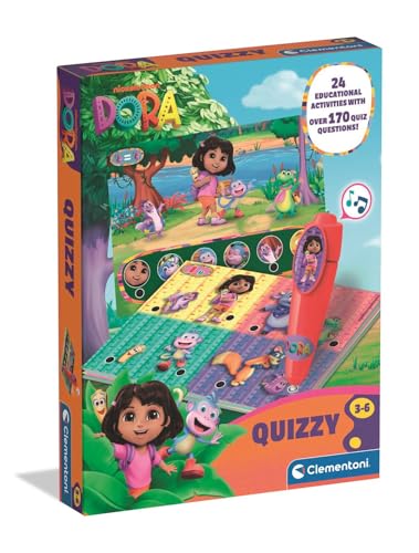 Clementoni E-Lektor Quiz Basic Dora - Lernspiel mit über 200 Fragen & elektronischem Stift - Vorschul-Lernspiel mit Formen, Farben & Zahlen - Ab 3 Jahren - 16682 von Clementoni