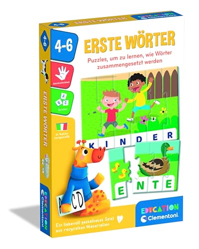 Clementoni Education Erste Wörter - Lernspiel für Kinder ab 4 Jahren - 16 Puzzles zum Zusammensetzen erster Wörter & Lernen von Buchstaben Clementoni Education Erste Wörter - Lernspiel für Kinder ab 4 Jahren - 16 Puzzles zum Zusammensetzen erster Wörter & Lernen von Buchstaben von Clementoni