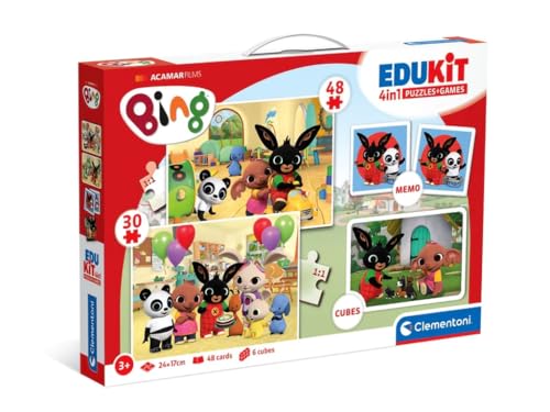 Clementoni Edukit – Bing 4 in 1, interaktives Lernspiel für Kinder ab 3 Jahren mit Puzzle, Memos und Würfel zur Entwicklung von Gedächtnis, Logik und Manualität, Made in Italy, 18322 Clementoni Edukit – Bing 4 in 1, interaktives Lernspiel für Kinder ab 3 Jahren mit Puzzle, Memos und Würfel zur Entwicklung von Gedächtnis, Logik und Manualität, Made in Italy, 18322 von Clementoni