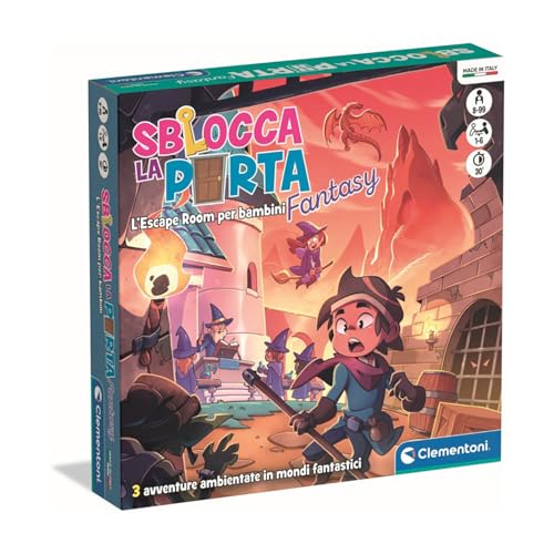Clementoni - Entriegelt die Tür, Brettspiel, 3 Escape Room für Kinder ab 8 Jahren und Erwachsene, an 3 Fantasy-Plätzen, 1-8 Spieler, Geschenkidee Made in Italy, italienische Sprache, 16587 Clementoni - Entriegelt die Tür, Brettspiel, 3 Escape Room für Kinder ab 8 Jahren und Erwachsene, an 3 Fantasy-Plätzen, 1-8 Spieler, Geschenkidee Made in Italy, italienische Sprache, 16587 von Clementoni