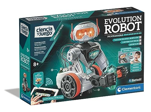 Clementoni Evolution Robot 2.0 Roboter zum Reiten und Spielen, mit dedizierter App, Robotik für Kinder ab 8 Jahren, Spielzeug auf Spanisch (55512) von Clementoni
